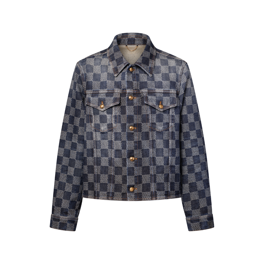 Damier Denim Long-Sleeved Shirt - gifts - Valentine's Day Gifts